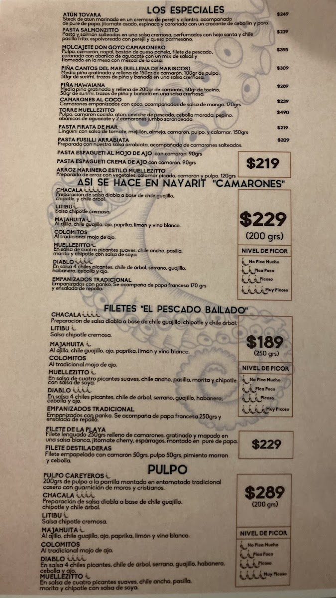 Muellezitto Hacienda Ojo de Agua Menu - Image 4