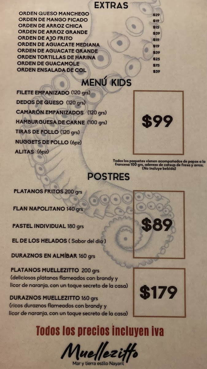 Muellezitto Hacienda Ojo de Agua Menu - Image 5